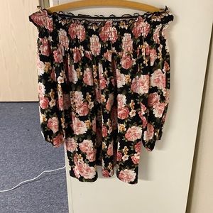 Off shoulder floral top